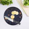 Star Constellation Map Glass Cutting Board Lasting Non-Scratch 7.9 Inch Round Tempered Glass Decorative Printed Chopping Boards For Kitchen Countertop view 4