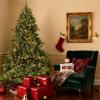 LAMPHOME 4FT Pre-Lit PE/PVC Tree - 150 UL Lights, 673 Tips, 3-Part Hinged, Metal Stand for Holiday Decor view 2