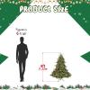 LAMPHOME 4FT Pre-Lit PE/PVC Tree - 150 UL Lights, 673 Tips, 3-Part Hinged, Metal Stand for Holiday Decor view 3