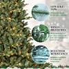 LAMPHOME 4FT Pre-Lit PE/PVC Tree - 150 UL Lights, 673 Tips, 3-Part Hinged, Metal Stand for Holiday Decor view 4
