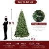 DUOKANOW 8ft Unlit Christmas Tree with 1430 Steel Branch Tip,Premium Full Hinged Spruce Christmas Tree with Foldable Base, Artificial Xmas Tree for Easy Holiday Setup view 3