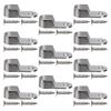 Closet Rod Holders 100Pcs Oval Wardrobe Tube Support Bracket Clothes Hanging Rod Holder for Shelf Shower Curtain view 3