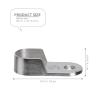 Closet Rod Holders 80Pcs Oval Wardrobe Closet Rod End Supports Brackets Clothes Hanging Holder Tube Support fwith Screws view 2