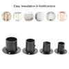 Sturdy 4Pcs Wardrobe Bracket Stainless Steel Closet Rod End Brackets Shower Curtain Wall Mounted Pipes Holder view 3