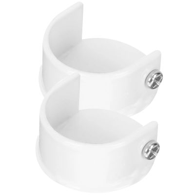 Sturdy 30Pcs Closet Pole Sockets White Rod Holders Socket End Wardrobe Alloy Brackets Curtain Holder