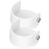 Sturdy 30Pcs Closet Pole Sockets White Rod Holders Socket End Wardrobe Alloy Brackets Curtain Holder view 1