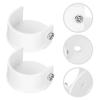 Sturdy 30Pcs Closet Pole Sockets White Rod Holders Socket End Wardrobe Alloy Brackets Curtain Holder view 4