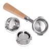 Coffee Filter Handle,Compatible For Simonelli Coffee Machine Stainless Steel 58mm Bottomless Portafilter With 2-Cups 58mm Basket(C2 Plastic Black) view 3