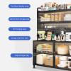 5-Tier Bakers Rack for Kitchen, Free Standing Storage Shelf, Coffee Bar with Microwave Oven Space, Spice & Pot Organizer, Modern Design (70x42x154cm) view 3