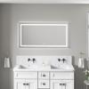 55 x 28 Inch LED Bathroom Mirror with Anti-Fog, 3 Color Temperatures, Stepless Dimming, Aluminum Frame Wall Mounted Vanity Mirror for Makeup, Shaving view 1