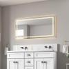 55 x 28 Inch LED Bathroom Mirror with Anti-Fog, 3 Color Temperatures, Stepless Dimming, Aluminum Frame Wall Mounted Vanity Mirror for Makeup, Shaving view 2
