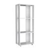 SUHYNIN 39" Modern 4-Tier Freestanding Storage Cabinet, Accent Storage Cabinet with Easy Assembly, Utility Cabinet with 3 Shelves for Small Spaces, White view 2