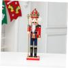 Nutcracker Figurine Puppet Xmas Lifelike Wooden Doll Christmas Decor view 3