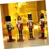 Nutcracker Figurine Puppet Xmas Lifelike Wooden Doll Christmas Decor view 4
