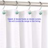 Set of 12 Shabby Tabby Rose Cat Heavy Duty Stylish Shower Curtain Hooks view 2