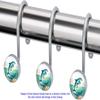Set of 12 Shabby Tabby Rose Cat Heavy Duty Stylish Shower Curtain Hooks view 3