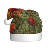 LIXLZH Poppy Flowers Print Christmas Hat For Adults Party Festive Xmas New Year Costume Accessory Holiday view 1