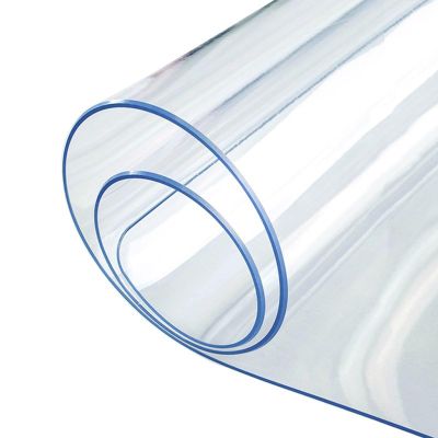 1.5mm Plastic Table Protector, Waterproof PVC Clear Table Cover Protector for Dining Tables, Office Chair Mat for Hard Floor, Transparent Floor Protector Mats for Home, Clear Desk Mat(46"x102")