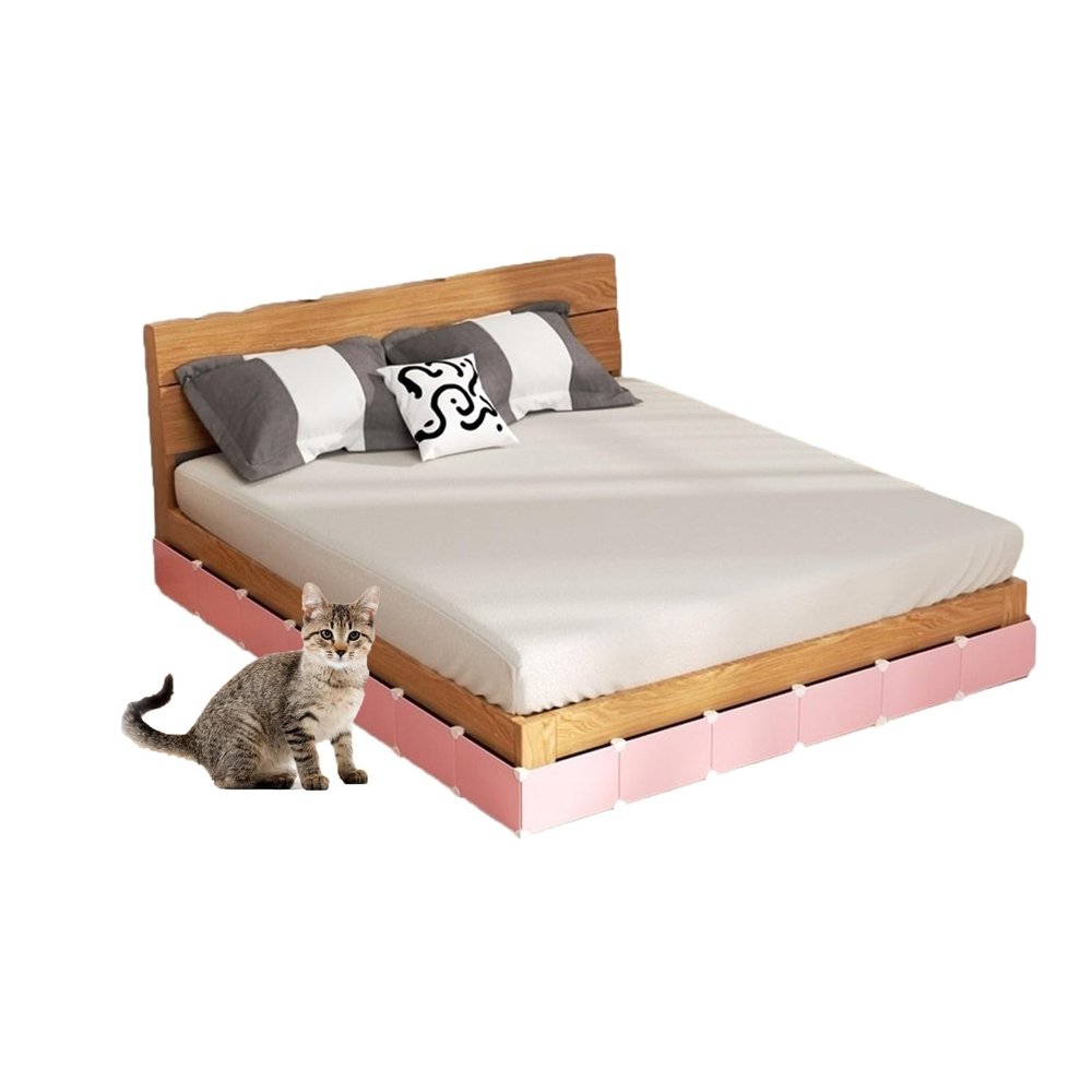 AHUANH Under Bed Blocker for Pets Freedom Assembly, Reusable Under Couch Blocker for Pets Dogs, Cats Dustproof for Bedroom Stops Lost Toys(140 * 31cm)