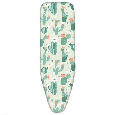 Heavy Duty Ironing Board Cover and Pad, Thick 3-Layer Padding, Fancy Floral Print, Setup for Effortless Ironing Experience(Green,42.1 x 17.3 in (107 x 44 cm))