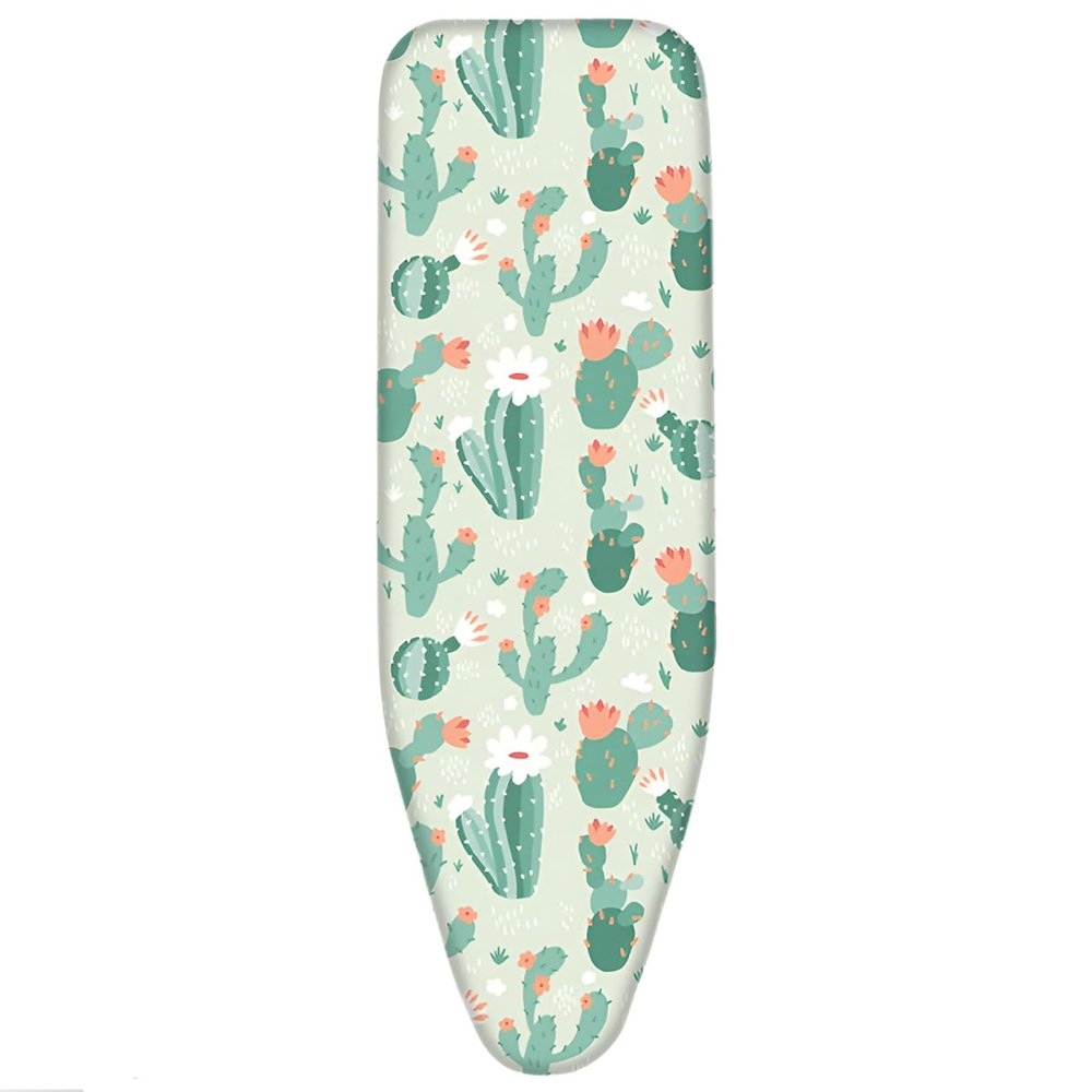 Heavy Duty Ironing Board Cover and Pad, Thick 3-Layer Padding, Fancy Floral Print, Setup for Effortless Ironing Experience(Green,42.1 x 17.3 in (107 x 44 cm))