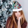 FekiLoot Cherry Pattern Christmas Hats Adults Flip Sequin Xmas Hat Glittery Santa Claus Hat for New Year Party Headwear view 2