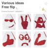 FekiLoot Cherry Pattern Christmas Hats Adults Flip Sequin Xmas Hat Glittery Santa Claus Hat for New Year Party Headwear view 3