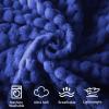 6 Pcs Flannel Throw Blanket Bulk 50 x 60 Inch - 240 GSM Turtle Velvet Jacquard Decorative Blankets Soft Lightweight Bed Throw for Sofa Pet Bed Party Outdoor Wedding Ideas (6, Blue) view 2