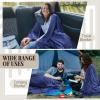 6 Pcs Flannel Throw Blanket Bulk 50 x 60 Inch - 240 GSM Turtle Velvet Jacquard Decorative Blankets Soft Lightweight Bed Throw for Sofa Pet Bed Party Outdoor Wedding Ideas (6, Blue) view 3
