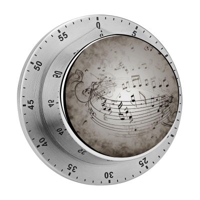 Music Note Wall Timer Magnetic Backing 100% Mechanical Desk Timers Wind Up 60 Minutes Manual Countdown Timers No Batteries Required Kitchen Timer for Cooking