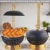 Chafing Dishes for Buffet 6 Pack, [Matte Black and Gold] Chafing Dish Buffet Set, 8QT [Scratch Resistant Finish] Food Warmer, Buffet Servers and Warmers for Parties, Catering Supplies, Events (6) view 3
