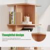 5-Tier Rotating Bookshelf, 360 Stackable Pine Wood Bookcase, Space-Saving Solid Wood Storage Rack, Multi-Functional Floor Standing Display for Small Spaces view 4