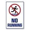 LIZATIC Pool Rules Signs - No Running, 8 x 12 Inches Metal Aluminum Safety Warning Sign for School, Pool, Outdoor and Indoor, Rust Free, Fade Resistant (1PCS-White/Blue) view 1