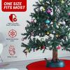 Holiday Tree Protector Waterproof Round Mat, Reversible Floor Rug, Red Green Christmas Tree Cover with Sturdy Design | Seasonal Home Accent for Living Room Entryway Dining Room Decoration view 2