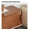 DQSPDBD Wood Shoe Bench - Entryway Storage Rack with Shelves and Cabinets for Living Room, Bedroom, or Entryway view 4