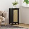 Farmhouse Nightstand, 16 Inch Bedside Table with Drawer for Bedroom, Modern Boho Wood End Table, Storage Accent Table with Sturdy Legs for Living Room, Guest Room view 2