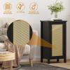 Farmhouse Nightstand, 16 Inch Bedside Table with Drawer for Bedroom, Modern Boho Wood End Table, Storage Accent Table with Sturdy Legs for Living Room, Guest Room view 4