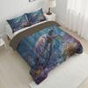 ANALTIRCE Coverless Quilt Set with 2 Pillowcases, 7.5 Tog 90" x 90" Size Reversible Duvet All Seasons with Underwater World Pattern, Lightweight and Warm Blue 3 Comforter Queen view 3