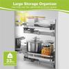 2 Tier Kitchen Cabinet Organizer, Blind Corner Pullout Carousel with Twin Shelf, Fits 20 x 34 x 16.5in Cabinet for Pantry Kitchen Bathroom, Right Pull Open view 3