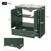 Merax 30 Inch Luxurious Bathroom Vanity with Ceramic Sink, Modern Storage Cabinet with 2 Large Soft Closing Doors, Solid Wood Frame, Green view 2