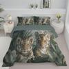 ANALTIRCE Sage Green 68" x 86" Duvet, Reversible Coverless Children Boys Girls 2 Duvet, Twin Washable Quilt 7.5 Tog for All Seasons, Abstract Banana Leaf Comforter with 1 Pillowcases view 1