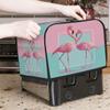 4 Slice Tropical Toaster Cover,Summer Pink Flamingos On Turquoise Small Kitchen Appliance Bread Machine Cover with Pockets,Dust & Fingerprint Protection view 2