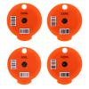 ASHATA Reusable Coffee Pod, Refillable Coffee Filter Capsule with 4 Orange Lids Brush and Spoon for Coffee Makers view 1