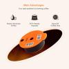 ASHATA Reusable Coffee Pod, Refillable Coffee Filter Capsule with 4 Orange Lids Brush and Spoon for Coffee Makers view 4