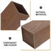 HEANUJJ Wooden Umbrella Bucket Stand Farmhouse Square Umbrella Holder for Home Office Entryway Drying and Storage view 3