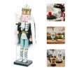 EXAOMBLE Wooden Nutcracker Ornament Christmas Decor Nutcracker Puppet Figurine Traditional Festive Tabletop Decoration for Holiday Home view 4