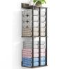 Towel Racks for Bathroom Wall Mounted with Wooden Storage Shelf view 1