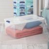 105 Quart Latch Box, Clear Plastic Storage Bin with Clear Lid, Blue Latch view 4