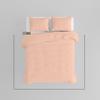 Day Care 3-Sided Zipper Duvet Cover Set (3 Pcs.) | Cotton Blend Brushed Microfiber Comforter Cover, Easy to Change, Oeko-Tex Certified (Peach, Queen 90x90) view 1