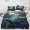 GKPLY Fantasy Bedding Set, Mysterious Ocean Comforter Set Twin, Whale Duvet Cover & Home Decor, Zipper Closure, Reversible Print, Soft Microfiber Comforter Cover & 2 Pillowcases view 2